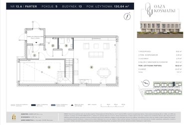 Rzut - Dom na sprzedaż 5 pokoi o powierzchni 158,28 m² - numer 13.A w Oaza Kosmatki