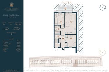 Rzut - Dom na sprzedaż 3 pokoje o powierzchni 50,16 m² - numer L63 w Osiedle Św. Marcina
