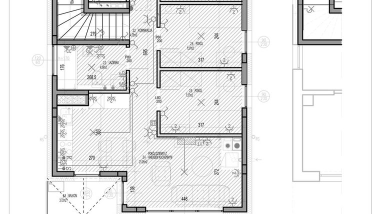 Rzut - Mieszkanie na sprzedaż 4 pokoje o powierzchni 62,96 m² - numer E4.2 w HEJ! Baniocha E