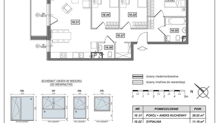 Rzut - Mieszkanie na sprzedaż 4 pokoje o powierzchni 80,3 m² - numer 8.A.16 w Urzeka bud. 8