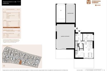 Rzut - Mieszkanie na sprzedaż 5 pokoi o powierzchni 101,03 m² - numer A8 w Kosocicka Ambient