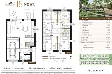 Rzut - Dom na sprzedaż 4 pokoje o powierzchni 139,17 m² - numer 9B w Lawinowa 18 - Etap III