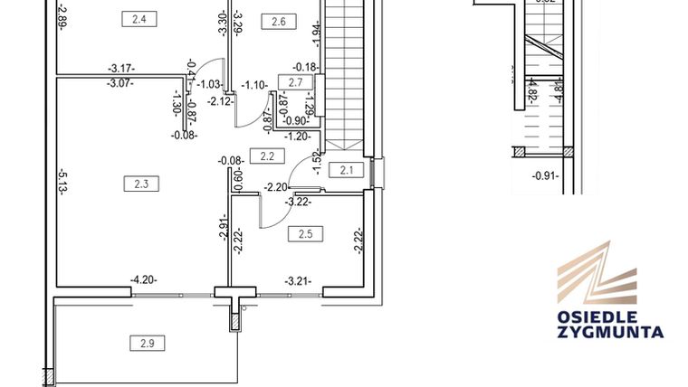 Rzut - Mieszkanie na sprzedaż 3 pokoje o powierzchni 60,15 m² - numer M12 w Osiedle Zygmunta