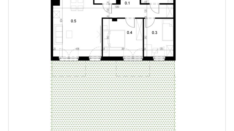 Rzut - Mieszkanie na sprzedaż 3 pokoje o powierzchni 67,23 m² - numer LM23 w Kameralna Koszykarska