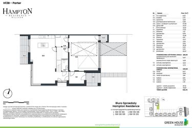 Rzut - Dom na sprzedaż 4 pokoje o powierzchni 195,75 m² - numer H13B w Hampton Residence Wilanów