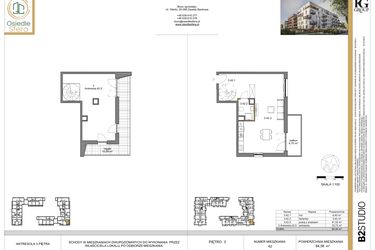 Rzut - Mieszkanie na sprzedaż 2 pokoje o powierzchni 84,58 m² - numer 42 w Osiedle Sfera etap II