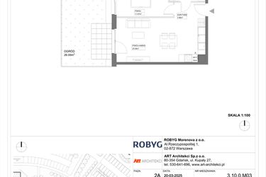 Rzut - Mieszkanie na sprzedaż 1 pokój o powierzchni 29,17 m² - numer 3.10.0M03 w Szumilas etap III