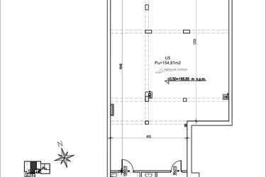 Rzut - Lokal użytkowy na sprzedaż 1 pokój o powierzchni 154,81 m² - numer A6.U5 w Sobola Biel
