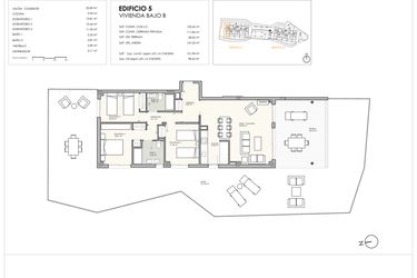 Rzut - Mieszkanie na sprzedaż 3 pokoje o powierzchni 120,65 m² - numer 510B w Camarate Hills II