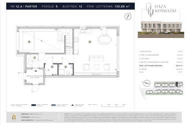 Rzut - Dom na sprzedaż 5 pokoi o powierzchni 158,27 m² - numer 12.A w Oaza Kosmatki