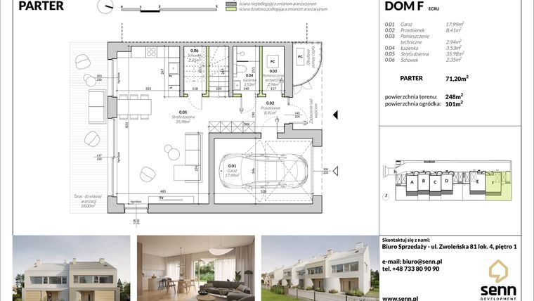 Rzut - Dom na sprzedaż 5 pokoi o powierzchni 145,23 m² - numer F w Osiedle Kwiatów Polskich etap 3