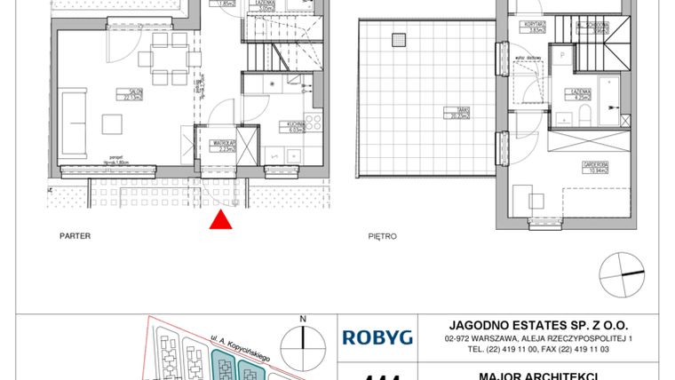 Rzut - Dom na sprzedaż 4 pokoje o powierzchni 82,73 m² - numer RJ5/C1/C17/B w Robyg Jagodno
