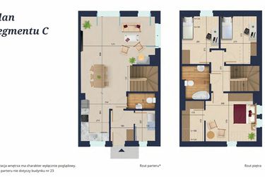 Rzut - Dom na sprzedaż 4 pokoje o powierzchni 94,51 m² - numer 23C w Zielona Widawa