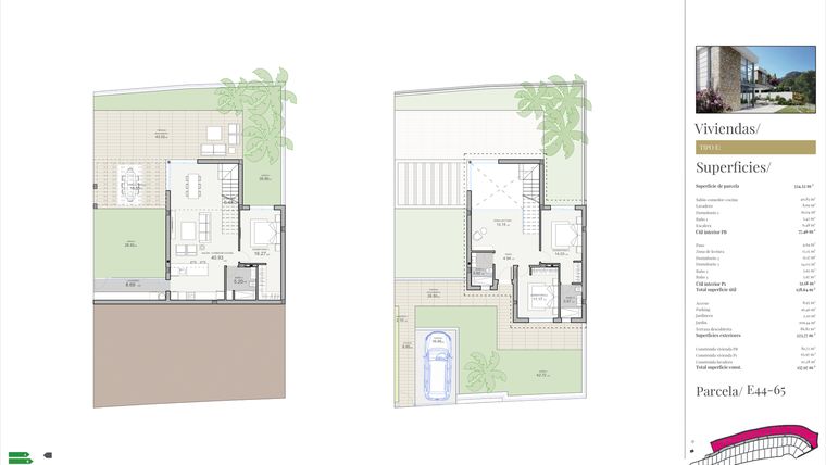 Rzut - Dom na sprzedaż 3 pokoje o powierzchni 157,9 m² - numer 52 w Domy w Polop - 51667921