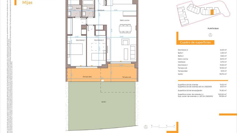 Rzut - Mieszkanie na sprzedaż 2 pokoje o powierzchni 85,61 m² - numer P4-0C w Vitta Marina