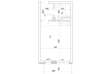 Rzut - Mieszkanie na sprzedaż 1 pokój o powierzchni 28,86 m² - numer 6A.53 w Mierzeja Wiślana etap IV