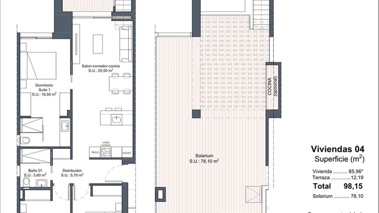 Rzut - Dom na sprzedaż 3 pokoje o powierzchni 98,15 m² - numer 0-4 w Domy w Ciudad Quesada - 18228363