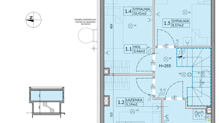 Rzut - Dom na sprzedaż 4 pokoje o powierzchni 74,16 m² - numer 52 w Boska Ksawerowska 2 etap 4