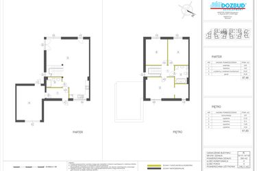 Rzut - Dom na sprzedaż 4 pokoje o powierzchni 191,11 m² - numer K w Domy Bobrowiec VI