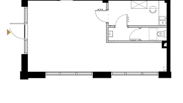 Rzut - Lokal użytkowy na sprzedaż 1 pokój o powierzchni 56,56 m² - numer 5.2 w BIZPARK D