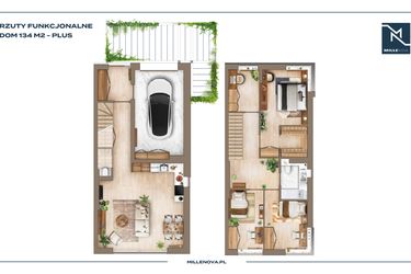 Rzut - Dom na sprzedaż 5 pokoi o powierzchni 137 m² - numer 5 w Millenova