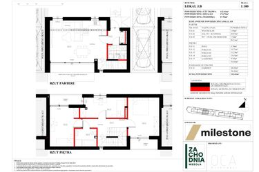 Rzut - Dom na sprzedaż 5 pokoi o powierzchni 112,2 m² - numer 3.B w Zachodnia Wesoła