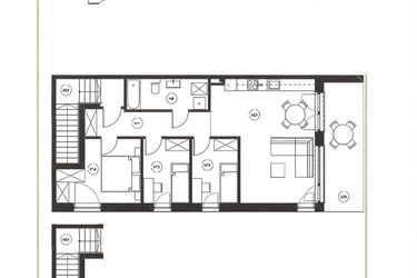 Rzut - Mieszkanie na sprzedaż 4 pokoje o powierzchni 79,4 m² - numer 21_2 w Apartamenty Sielanka