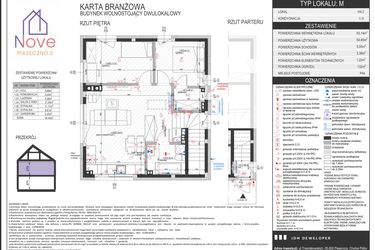 Rzut - Mieszkanie na sprzedaż 3 pokoje o powierzchni 54,45 m² - numer H4.2 w Nove Piaseczno 2 etap H