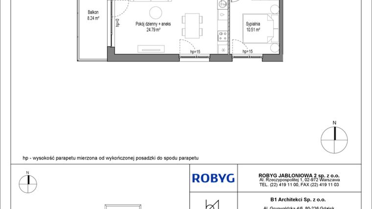 Rzut - Mieszkanie na sprzedaż 3 pokoje o powierzchni 59,26 m² - numer C12.2M07 w Lawendowe Wzgórza bud. C12