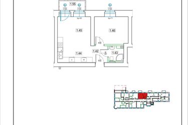 Rzut - Mieszkanie na sprzedaż 2 pokoje o powierzchni 37,2 m² - numer 4 w Kamienica 62