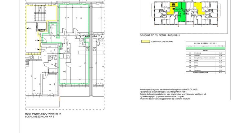 Rzut - Mieszkanie na sprzedaż 4 pokoje o powierzchni 82,37 m² - numer A06 w Lwowska 14