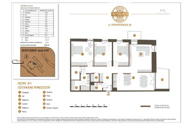 Rzut - Mieszkanie na sprzedaż 4 pokoje o powierzchni 116,35 m² - numer B1.B2.P1.M7 w Faktoria Młyn