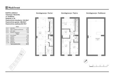 Rzut - Dom na sprzedaż 5 pokoi o powierzchni 84,79 m² - numer 3A w Domy nad jeziorem w Warzenku