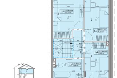 Rzut - Dom na sprzedaż 4 pokoje o powierzchni 77,99 m² - numer 39B w Osiedle Słoneczne etap IV