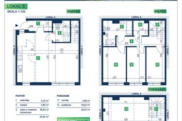 Rzut - Dom na sprzedaż 5 pokoi o powierzchni 113,13 m² - numer 5 w Vista Forest
