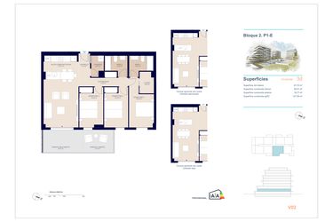 Rzut - Mieszkanie na sprzedaż 3 pokoje o powierzchni 108,33 m² - numer 1-E w Apartamenty w La Vila Joiosa - 84746678