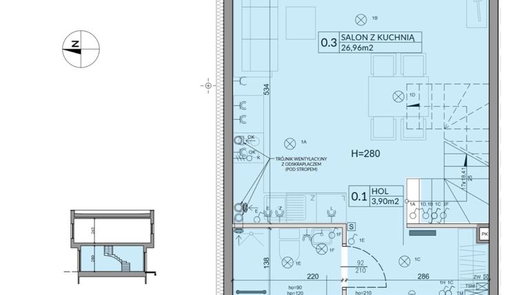 Rzut - Dom na sprzedaż 4 pokoje o powierzchni 74,16 m² - numer 12 w Boska Ksawerowska 2