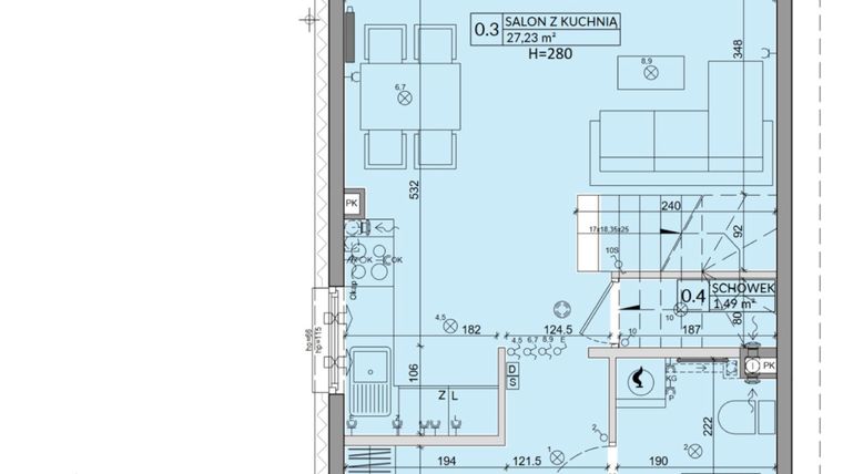 Rzut - Dom na sprzedaż 3 pokoje o powierzchni 75,74 m² - numer 32A w Zielono Mi 2