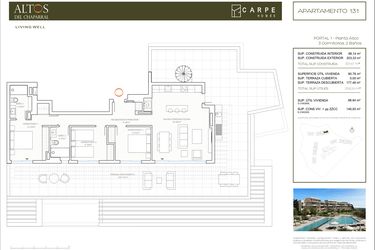Rzut - Mieszkanie na sprzedaż 3 pokoje o powierzchni 301,47 m² - numer 131 w Altos Del Chaparral