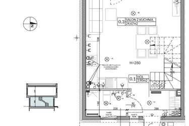 Rzut - Dom na sprzedaż 4 pokoje o powierzchni 74,84 m² - numer 5 w Boska Ksawerowska 2