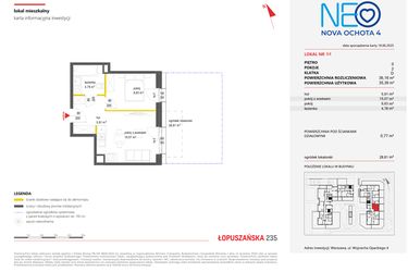 Rzut - Mieszkanie na sprzedaż 2 pokoje o powierzchni 36,16 m² - numer 64 w Neo Nova Ochota 4