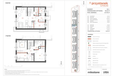 Rzut - Dom na sprzedaż 5 pokoi o powierzchni 92,62 m² - numer 6A.1 w Przystanek Ursus