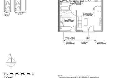 Rzut - Mieszkanie na sprzedaż 2 pokoje o powierzchni 42,35 m² - numer A.2.3.2 w Forma
