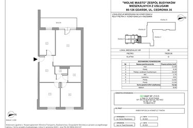 Rzut - Mieszkanie na sprzedaż 4 pokoje o powierzchni 73,5 m² - numer 86 w Wolne Miasto etap VII