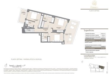 Rzut - Mieszkanie na sprzedaż 3 pokoje o powierzchni 176 m² - numer AT-A w Torre Biznaga