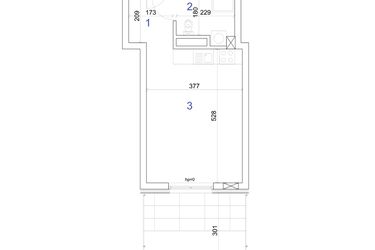 Rzut - Mieszkanie na sprzedaż 1 pokój o powierzchni 27,93 m² - numer 6A.74 w Mierzeja Wiślana etap IV