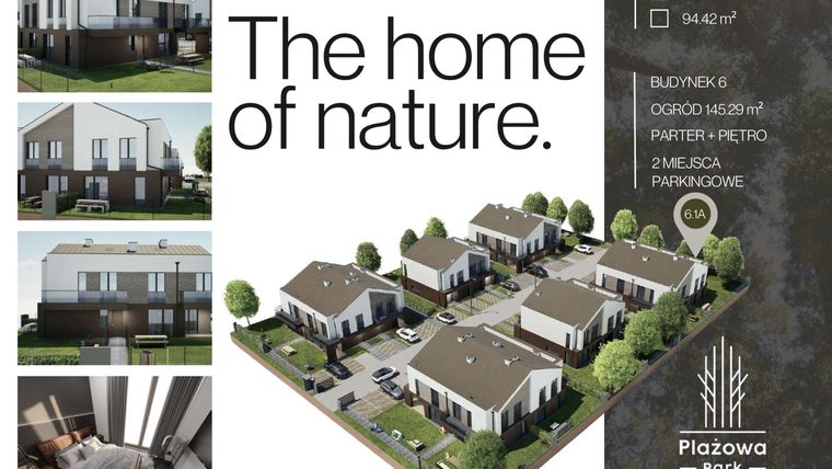 Rzut - Dom na sprzedaż 4 pokoje o powierzchni 94,42 m² - numer 6.1A w Plażowa Park Głowno