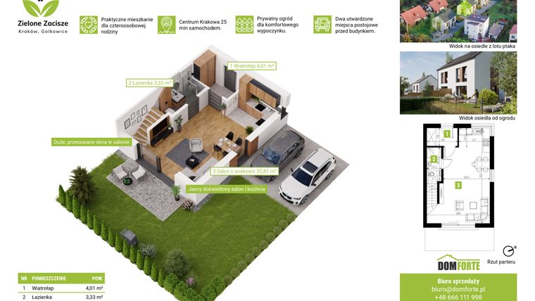 Rzut - Dom na sprzedaż 4 pokoje o powierzchni 123 m² - numer 03 w Zielone Zacisze