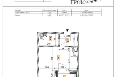 Rzut - Mieszkanie na sprzedaż 1 pokój o powierzchni 23,71 m² - numer A.4.9 w IVY HOUSE - Apartamenty inwestycyjne