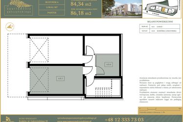 Rzut - Mieszkanie na sprzedaż 5 pokoi o powierzchni 86,18 m² - numer M7 w Apartamenty Gałczyńskiego